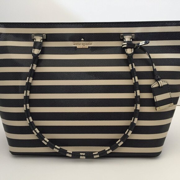 Kate Spade Cedar Street Stripe Small Harmony Tote Bag NWT MSRP $248 - Picture 1 of 13